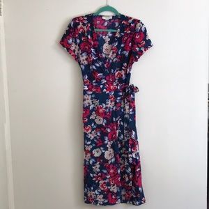 Yumi Kim Midi Silk Floral Printed Dress